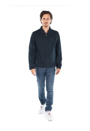 Chaqueta Impermeable Con Capucha Hombre Azul Tommy Hilfiger