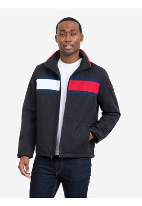 Chaqueta Negra Glenville Hipster Con Diseño Color Block Tommy Hilfiger