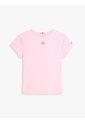 Camiseta Rosa De Punto Con Logo Texturizado Tommy Hilfiger de Tommy Hilfiger