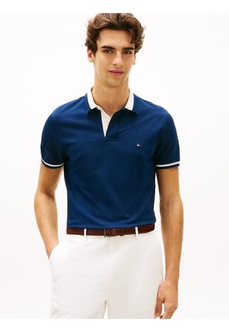 Polo Azul De Corte Regular Con Ribeteado Tommy Hilfiger Tommy Hilfiger