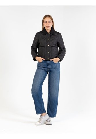 Chaqueta Negra Acolchada Quilted Con Logo Bordado Tommy Hilfiger Tommy Hilfiger