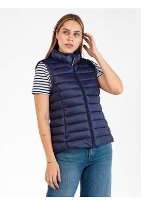 Chaleco Azul Acolchado Con Logo Bordado Tommy Hilfiger