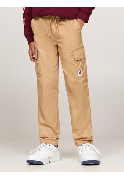 Pantalón Niño Beige Cargo Pull On Tommy Hilfiger
