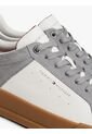 Tenis Gris De Tenis En Cuero Texturizada Tommy Hilfiger de Tommy Hilfiger