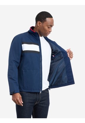 Chaqueta Azul Glenville Hipster Con Diseño Color Block Tommy Hilfiger