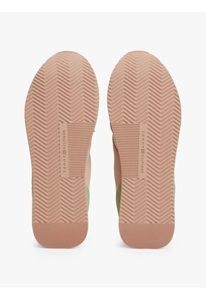 Tenis Verde De Ante Con Monograma TH Tommy Hilfiger