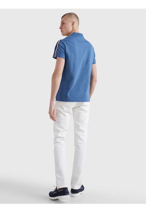 Polo De Corte Regular Con Cinta Distintiva Hombre Azul Tommy Hilfiger