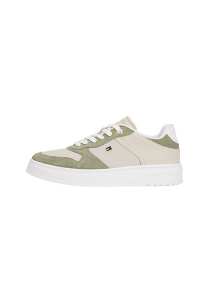 Tenis Verde De Ante Con Suela Cupsole Tommy Hilfiger