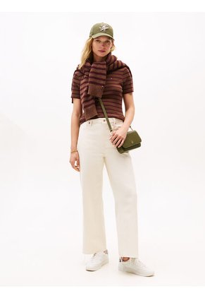 Tenis Blanco Heritage De Cuero Brillante Tommy Hilfiger