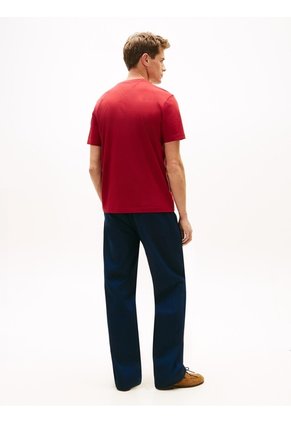 Camiseta Roja De Punto Con Rayas Global Stripe Tommy Hilfiger
