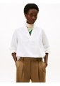Blusa Blanca De Popelina Con Mangas Largas Tommy Hilfiger de Tommy Hilfiger