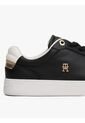 Tenis Negro En Cuero Con Monograma TH Tommy Hilfiger de Tommy Hilfiger