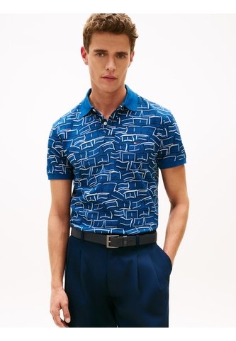 Polo Azul Piqué Con Estampado Tommy Hilfiger Tommy Hilfiger
