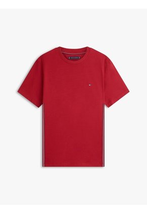 Camiseta Roja De Punto Con Rayas Global Stripe Tommy Hilfiger