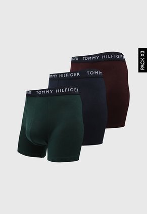 Bóxer x3 Verde-Azul-Borgoña Tommy Hilfiger