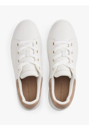 Tenis Blanco De Cuero Con Suela Cupsole Tommy Hilfiger