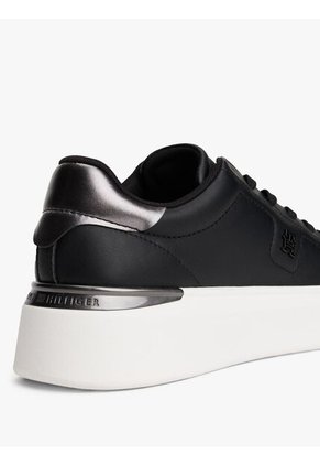 Tenis Negro Con Plataforma Tommy Hilfiger