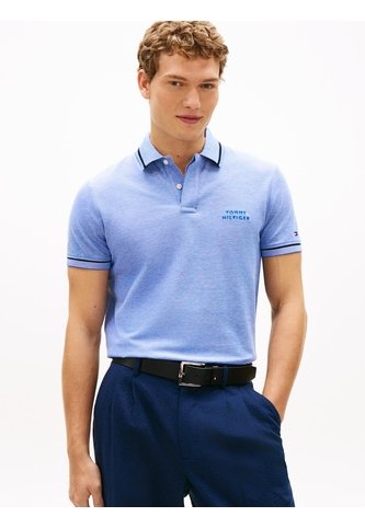 Polo Azul Oxford Two Tone De Corte Regular Tommy Hilfiger Tommy Hilfiger