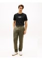 Camiseta Negra De Punto Con Cuello Redondo Y Logo Tommy Hilfiger de Tommy Hilfiger