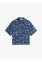 Camisa Azul De Manga Corta Con Corte Amplio Tommy Hilfiger de Tommy Hilfiger