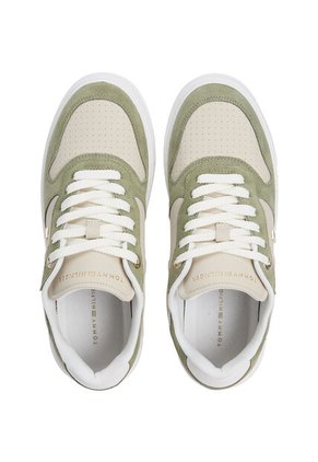 Tenis Verde De Ante Con Suela Cupsole Tommy Hilfiger