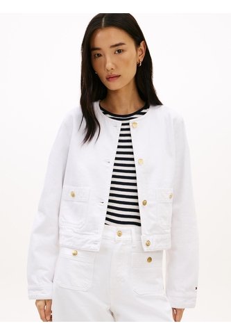 Chaqueta Blanca Denim Con Botones Dorados Tommy Hilfiger Tommy Hilfiger