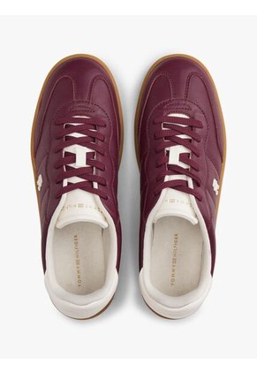 Tenis Marrón Heritage De Cuero Brillante Tommy Hilfiger