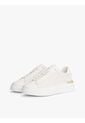 Tenis Blanco De Cuero Con Plataforma Y Monograma Tommy Hilfiger de Tommy Hilfiger