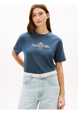 Camiseta Multicolor Amplia Con Logo Y Escudo Bordado Tommy Hilfiger Tommy Hilfiger