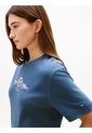 Camiseta Multicolor Amplia Con Logo Y Escudo Bordado Tommy Hilfiger de Tommy Hilfiger