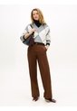 Pantalón Chocolate Wide Leg Con Logo Tommy Hilfiger de Tommy Hilfiger