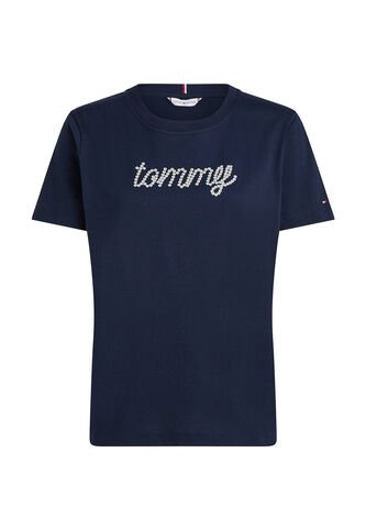Camiseta Azul Oscuro Con Logo Gráfico De Corte Regular Tommy Hilfiger Tommy Hilfiger