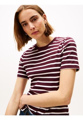 Camiseta Multicolor Slim De Cuello Redondo Tommy Hilfiger