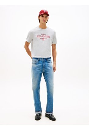 Camiseta Gris Heritage Con Logo Gráfico Tommy Hilfiger