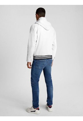 Chaqueta Blanca Con Logo Y Cierre De Cremallera Tommy Hilfiger