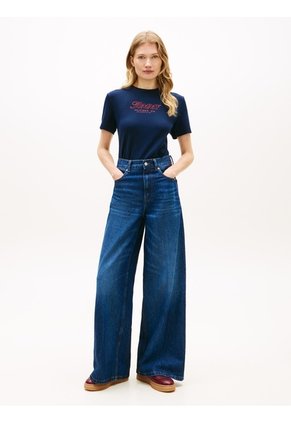 Camiseta Multicolor De Punto Interlock Con Logo Tommy Hilfiger
