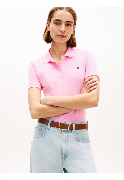 Polo Rosa 1985 Collection Slim De Piqué Tommy Hilfiger