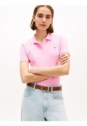 Polo Rosa 1985 Collection Slim De Piqué Tommy Hilfiger