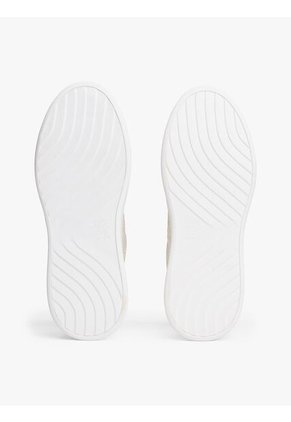 Tenis Blanco De Cuero Con Plataforma Y Monograma Tommy Hilfiger