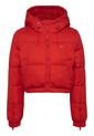 Chaqueta De Corte Cropped Con Logo Mujer Rojo Tommy Jeans de Tommy Hilfiger
