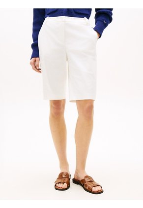 Bermudas Blanco Con Cinturón Tommy Hilfiger