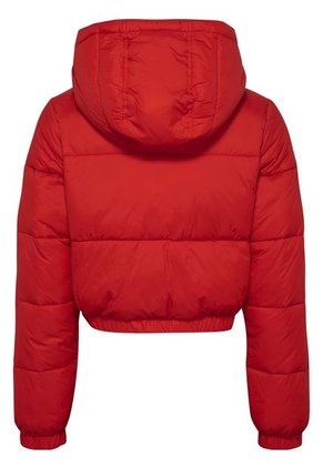 Chaqueta De Corte Cropped Con Logo Mujer Rojo Tommy Jeans