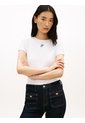 Camiseta Blanca De Punto Con Logo Texturizado Tommy Hilfiger de Tommy Hilfiger