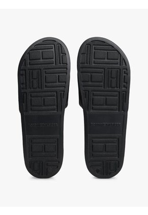 Sandalias Negro De Piscina Con Logo Tonal Tommy Hilfiger