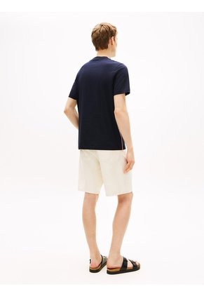Camiseta Azul De Punto Con Rayas Global Stripe Tommy Hilfiger