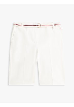 Bermudas Blanco Con Cinturón Tommy Hilfiger