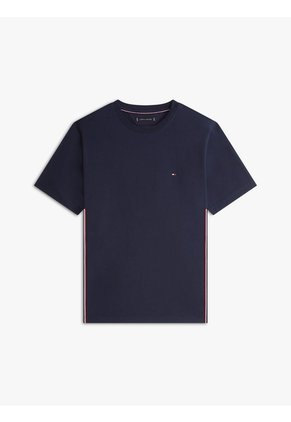 Camiseta Azul De Punto Con Rayas Global Stripe Tommy Hilfiger