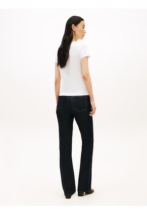 Camiseta Blanca De Punto Con Logo Texturizado Tommy Hilfiger