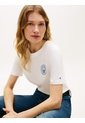 Camiseta Blanca De Corte Regular Con Logo Gráfico En El Pecho Tommy Hilfiger de Tommy Hilfiger