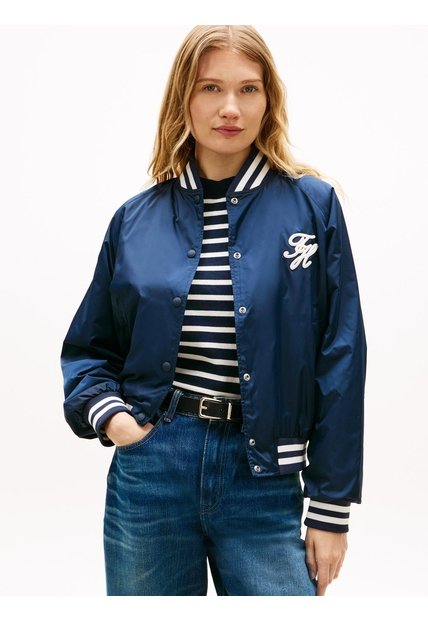 Chaqueta Multicolor Bomber Que Repele El Agua Con Logo Tommy Hilfiger